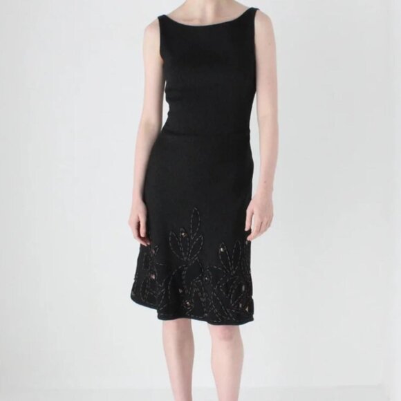 Vintage Moschino 2000s black wool dress